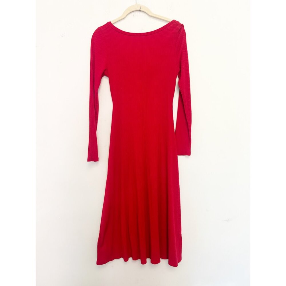 Modcloth red fit and flare dress Small euc